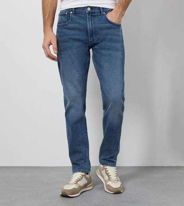 Light Vintage Wash Stretch Slim Fit Jeans