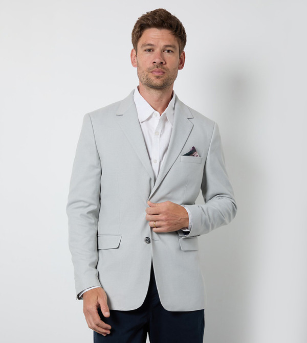Textured Jersey Tailored Fit Blazer