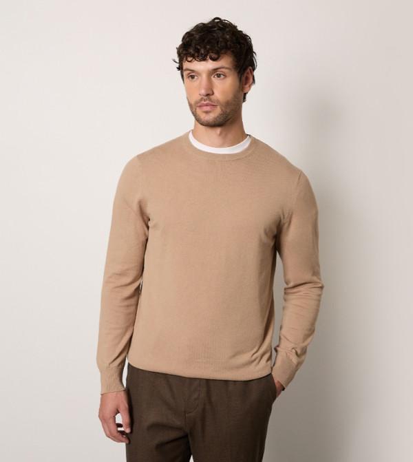 Cotton Rich Crew Neck Jumper