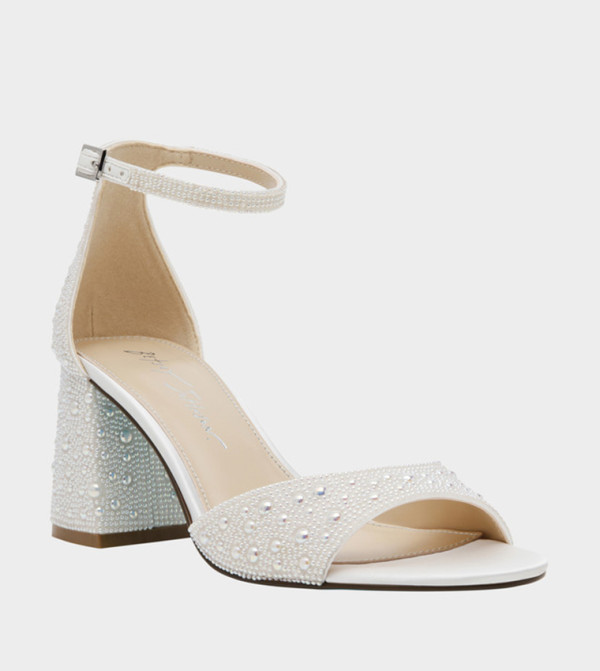 SB-KAMI Embellished Ankle Strap Heel Sandals