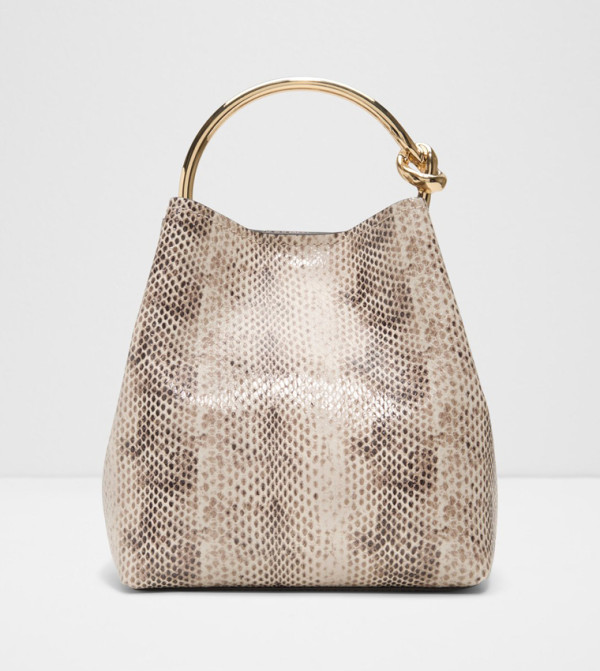 BIENKA Snakeskin Ring Handle Handheld Bag