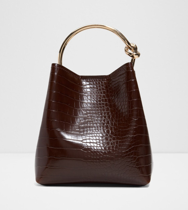 BIENKA Textured Ring Handle Handheld Bag