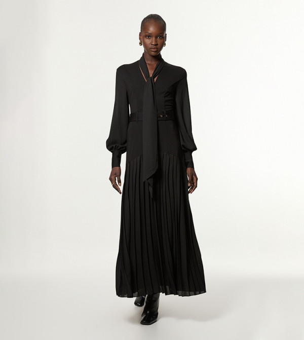 Jersey Ponte Georgette Mix Maxi Dress