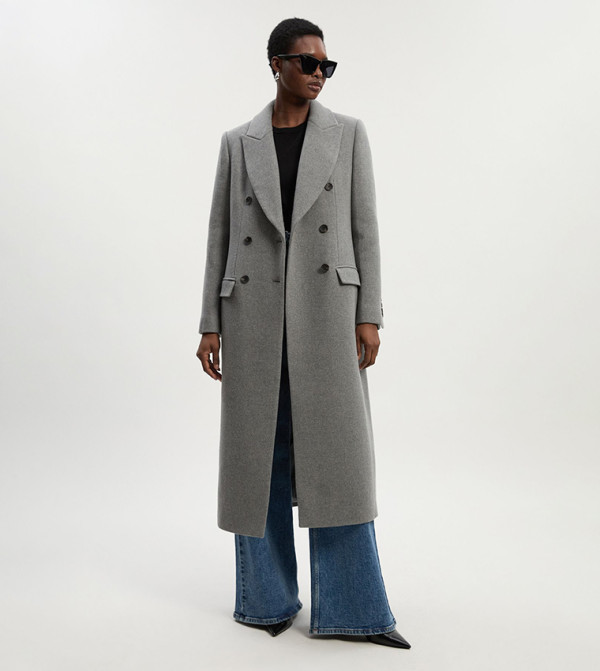 Double Breasted Tailored Midi Coat