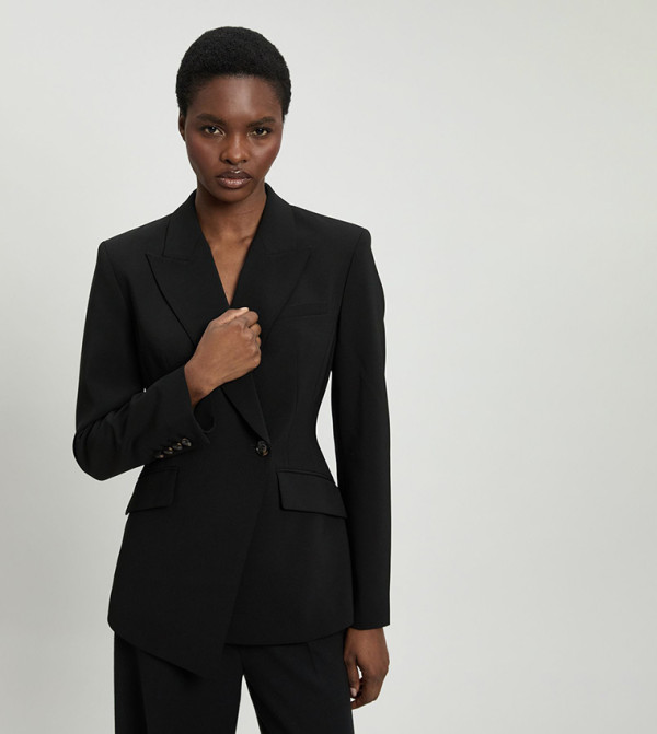 Compact Viscose Single Breasted Tailored Blazer
