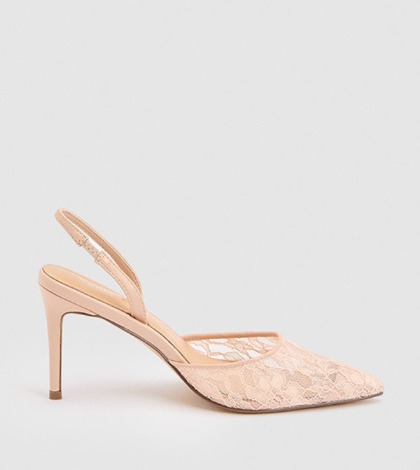 Lace Slingback Pumps