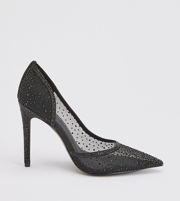 Crystal Embellished Stiletto Pumps
