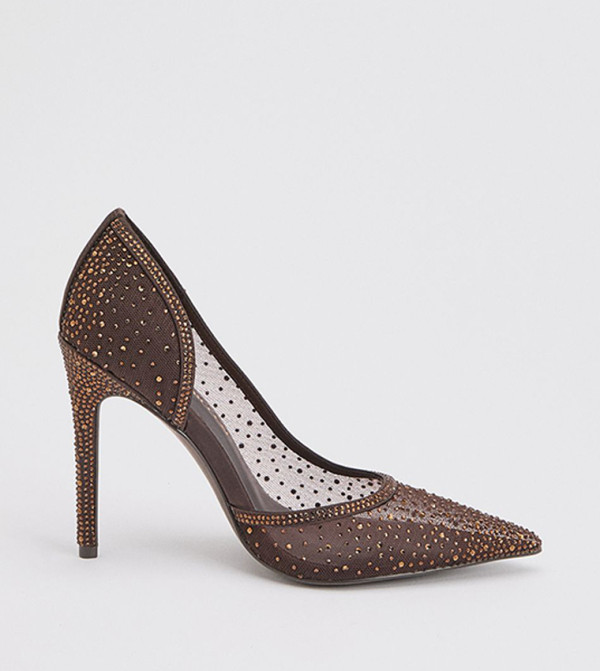 Crystal Embellished Stiletto Pumps