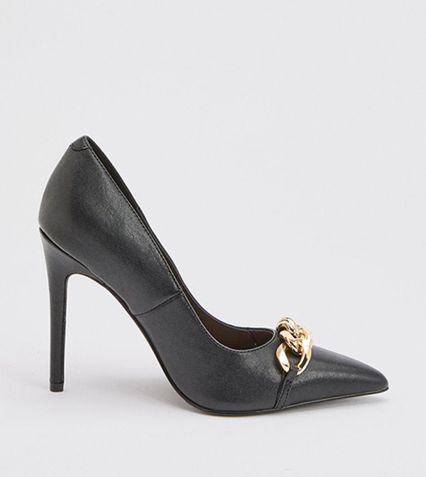 Leather Stiletto Pointed Toe Pumps