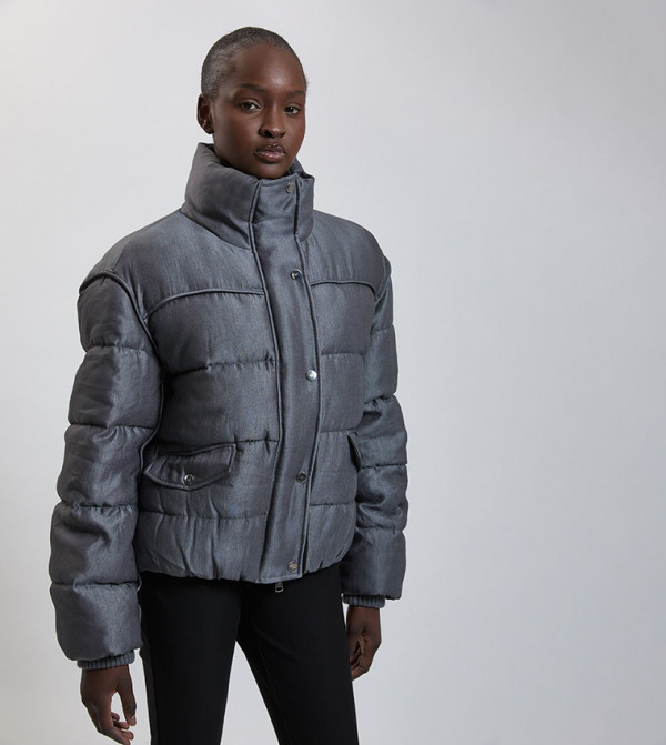 Padded and Ribbed Jacket