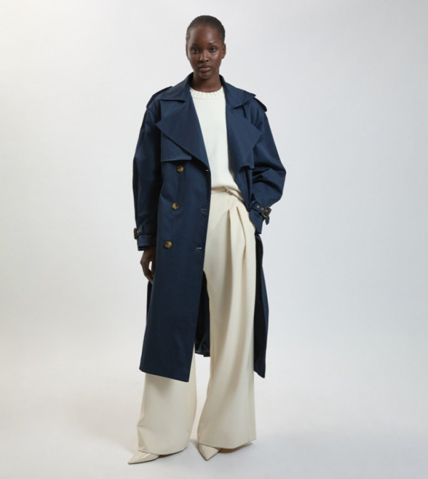 Long Sleeves Belt Detail Trench Coat