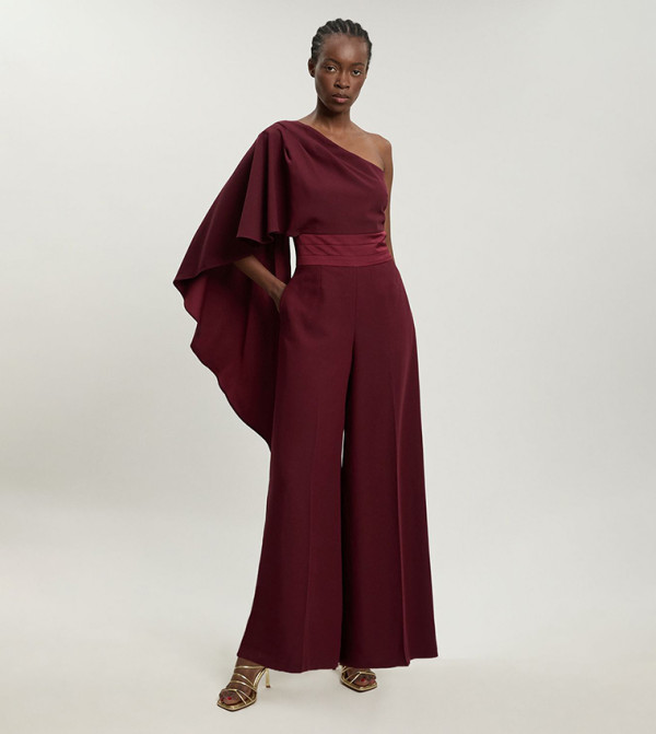 Satin Back Crepe Tailored Jumpsuit