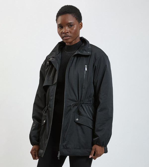 Padded Cinched Trenchcoat