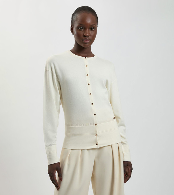 Forever Viscose Blend Knitted Stitch Detail Cardigan