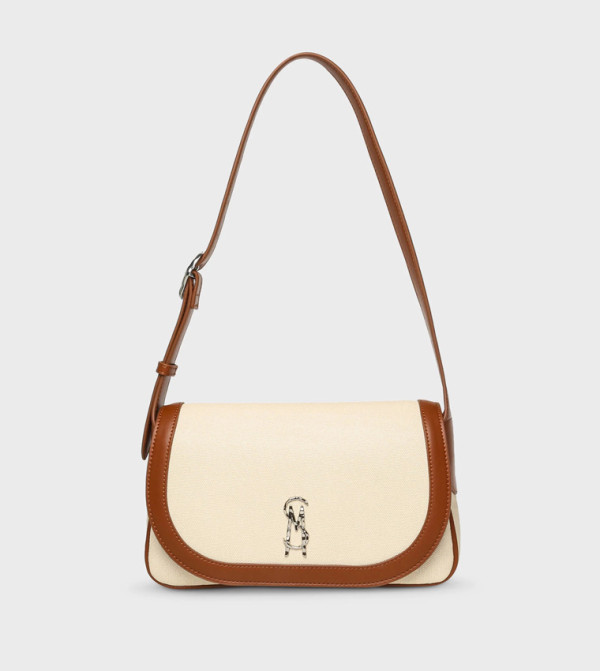 BKODIAK Contrast Stitch Detail Shoulder Bag
