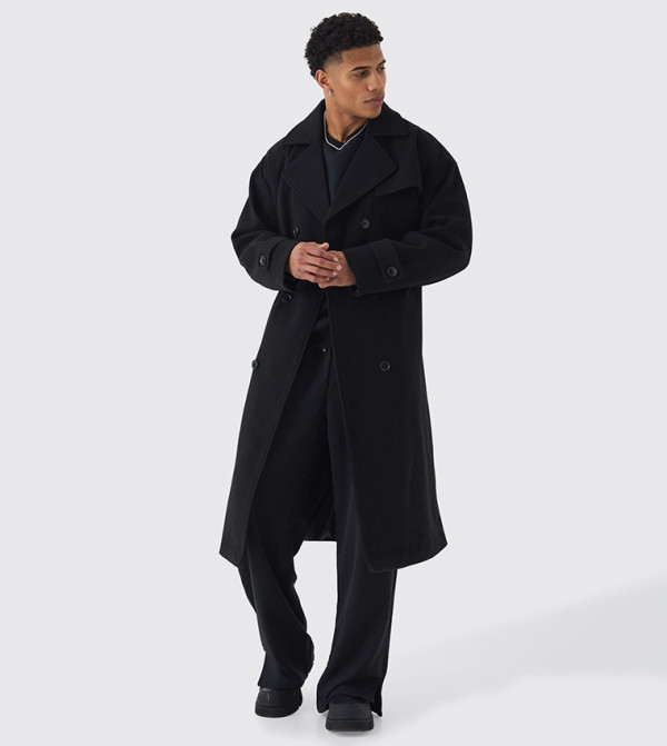 Double Breasted Oversized Trench Overcoat