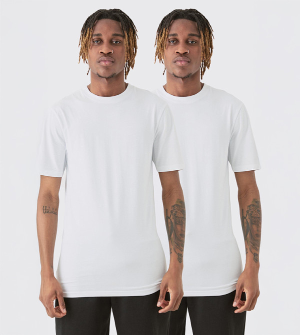 Tall 2 Pack Short Sleeves Muscle Fit T-Shirts