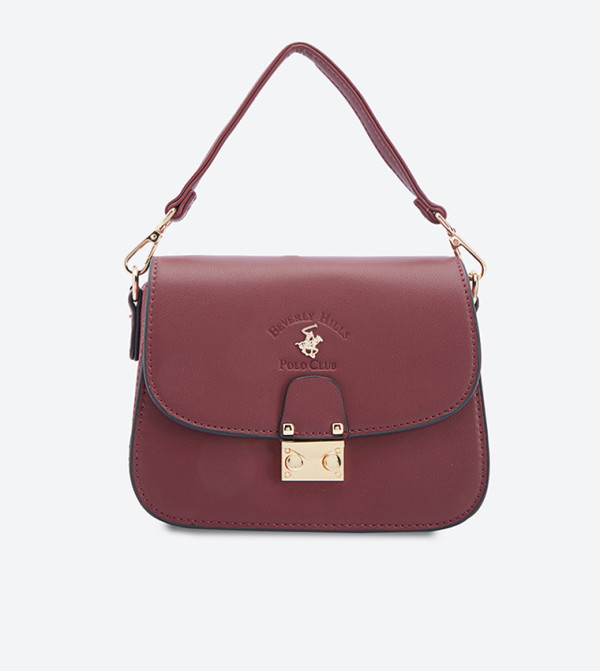 Front Flap Cross Body Bag - Maroon BP BH1452