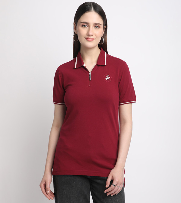 Logo Detail Short Sleeves Polo T-Shirt