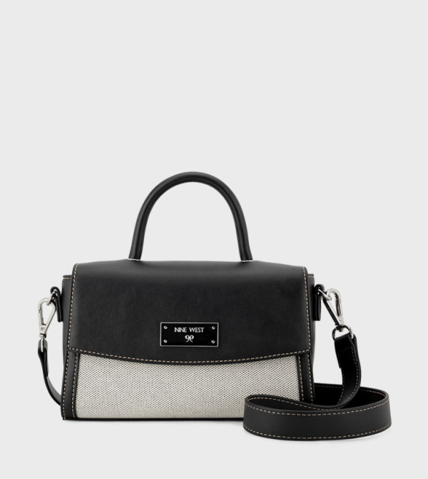 Color Block Top Handle Bag