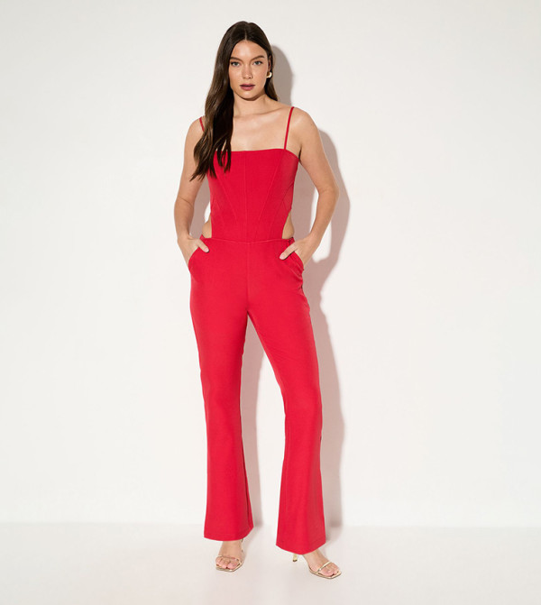 Tailor Cut Out Corset Jumpsuit