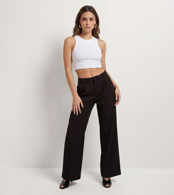 Pleated Front Tailored Balloon Fit Trousers