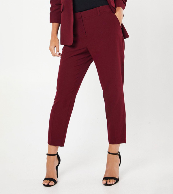 Petite Solid Ankle Grazer Trousers