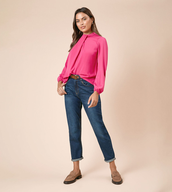 Solid Twist Neck Top