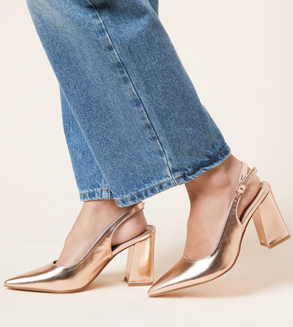 Ellens Pointed Toe Block Heel Pumps