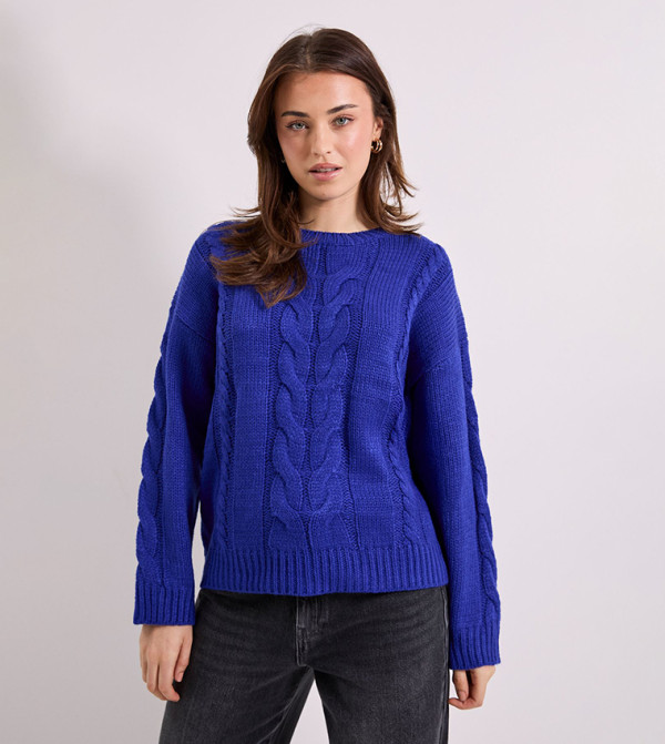 Cable Knitted Crew Neck Jumper