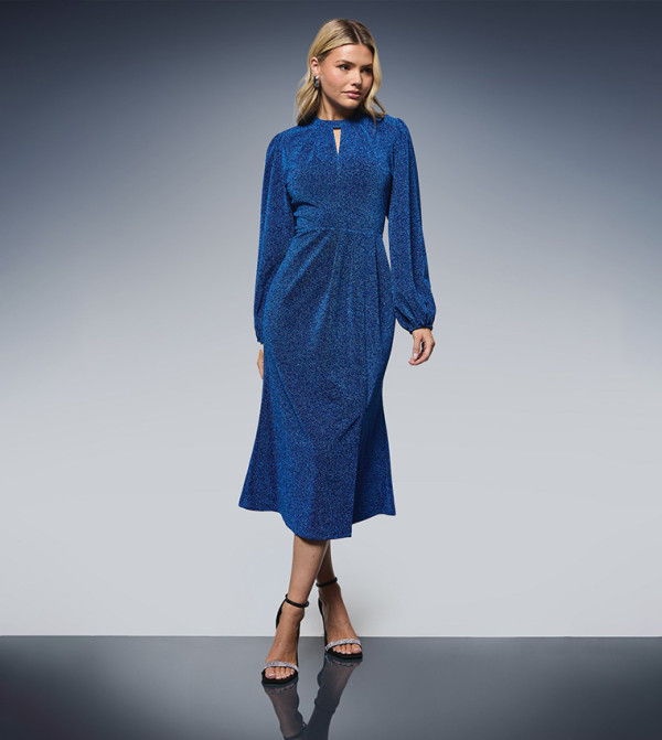 DP Luxe Keyhole Detail Sparkle Jersey Midi Dress