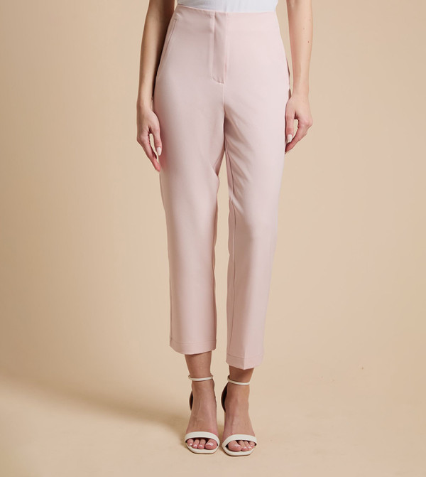 High Waist Tailored Tapered Fit Trousers