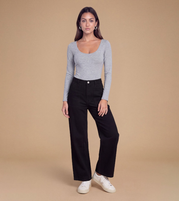 Petite High Waist Wide Leg Jeans
