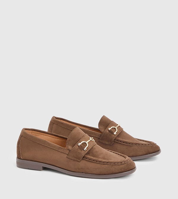 Pandie Faux Suede Trim Loafers