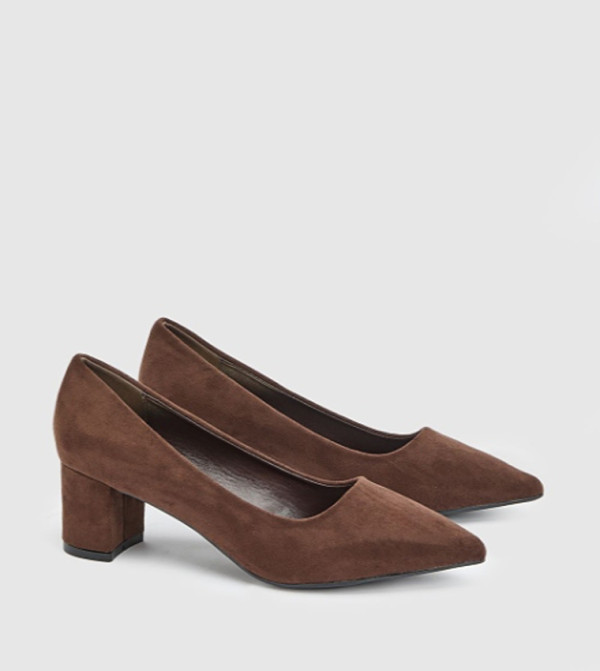 Tiff Faux Suede Pointed Toe Pumps