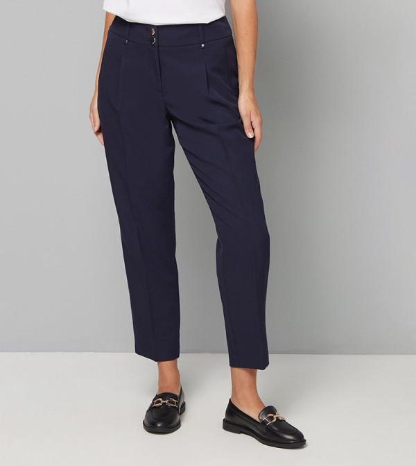 Petite Smart Tapered Fit Trousers