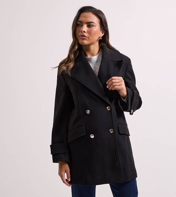 Mid Length Double Breasted Coat
