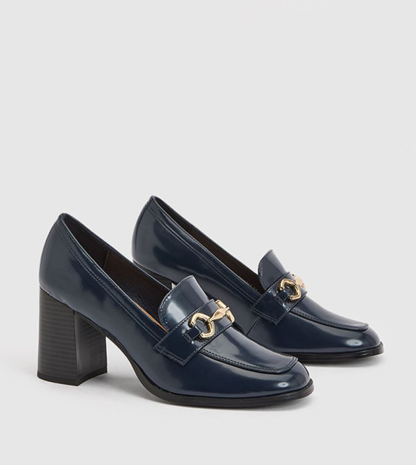 Daffie Snaffle Trim High Block Heel Sandals