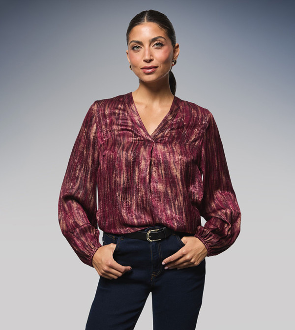 Abstract Metallic Overhead Shirt