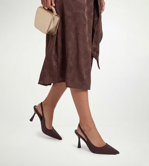 Alexia Satin Slingback Heel Pumps