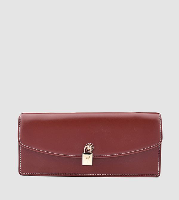 Metal Accent Clutch Bag