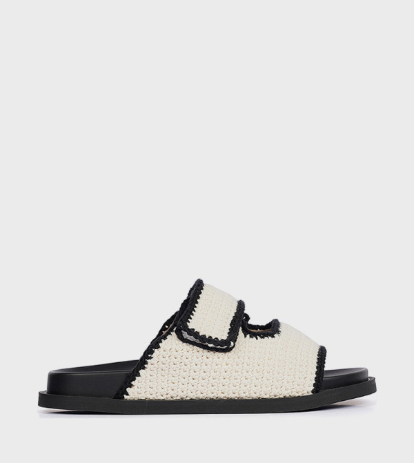 Textured Open Toe Comfort Sandals