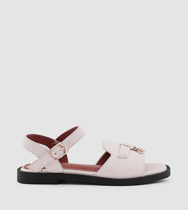 Metal Accent Flat Sandals
