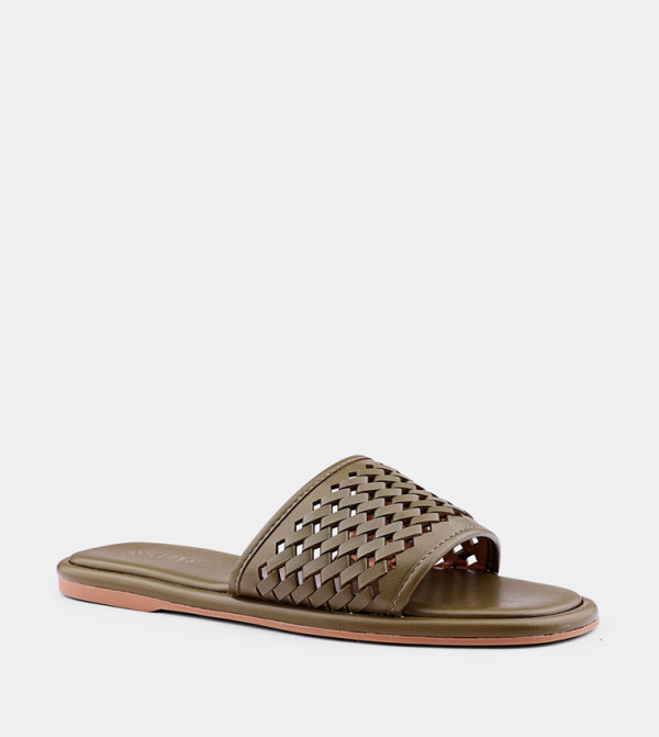 Braided Open Toe Flat Sandals