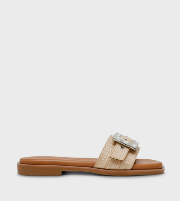 CAPARA Embellished Flat Sandals