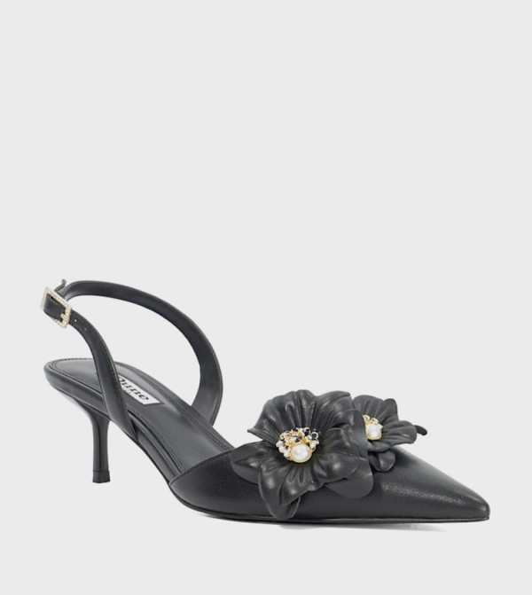 CASSANDRA Appliqued Slingback Pumps