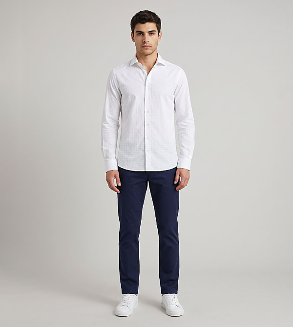 Self Design Long Sleeves Shirt