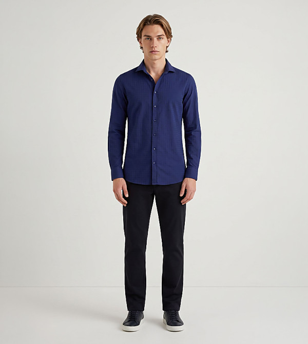 Self Design Long Sleeves Shirt
