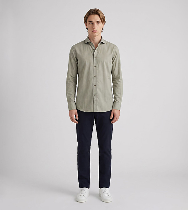 Textured Long Sleeves Shirt