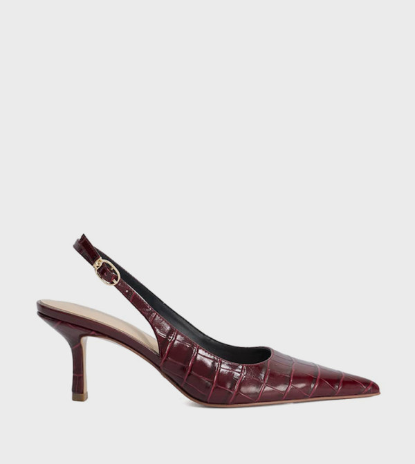 CELISE Textured Slingback Pumps